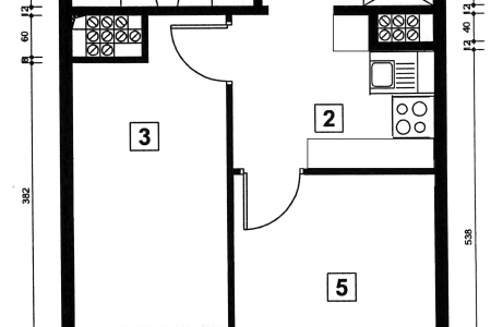 Mieszkanie dwupokojowe rozkładowe drugie piętro
